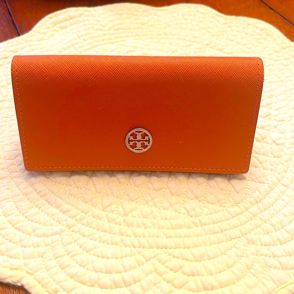 Tory Burch Sunglasses Case Orange Gold